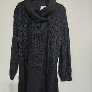 Mycra Pac Elegant Black Cowl Neck Sweater